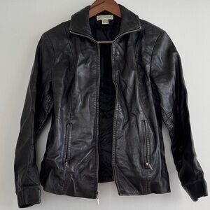 Ann Taylor Black 💯🖤Leather Jacket